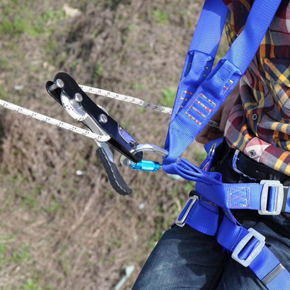 Corde Escalade Descendeur Escalade Alpinisme - Acier Inoxydable - Pour Corde 8-13mm - Capacité 100kg Bloqueur Corde