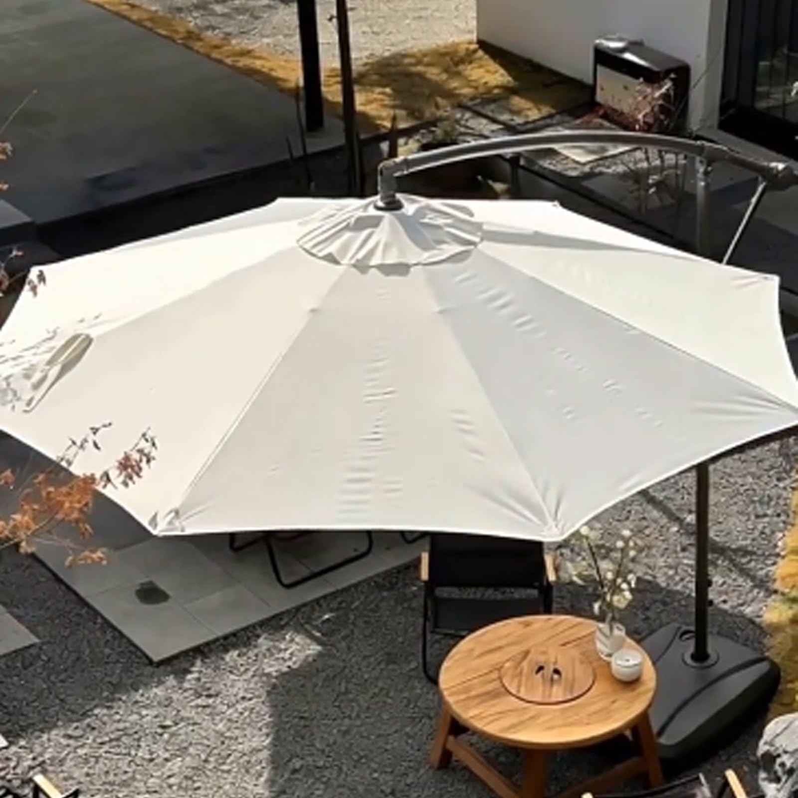 Wymienne Poszycie Parasola 8 Żeber 200-350cm Tkanina na Parasol Ogrodowy | Pokrowiec na Parasol Ogrodowy Okrągła, Gruba Poliester na Taras Balkon Basen, Tylko Tkanina(Wine Red,300cm)