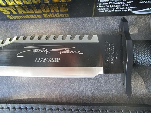 Miniatura 3 de Cuchillo Hollywood Collectibles Group First Blood Part II Sylvester Stallone Signature Edition
