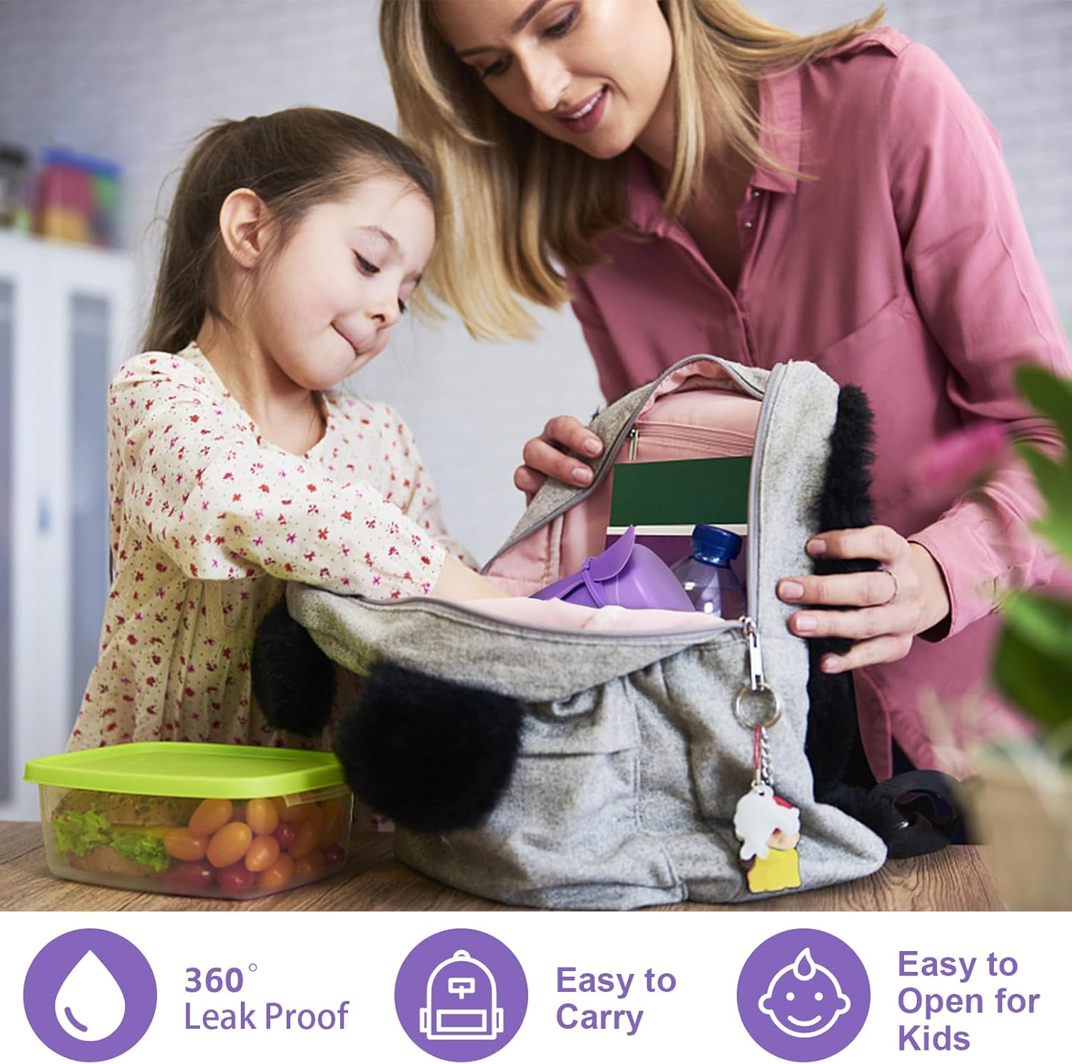 Pawtong10oz Soup Thermo for Hot Food Kids Insulated Food Jar,Thermo Hot Food Lunch Container, Width Mouth Stainless Steel Lunch Box for Kids with Spoon (Purple) - Image 6