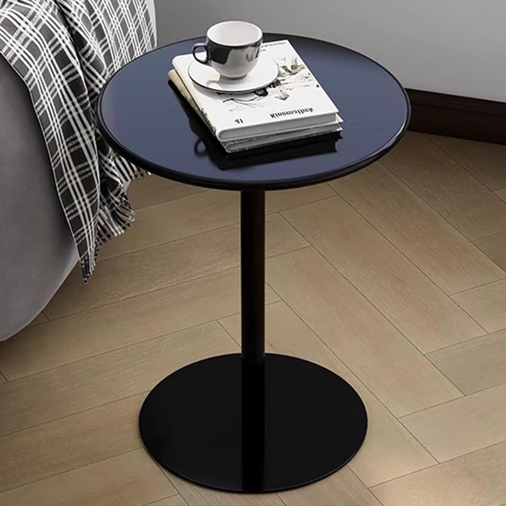 ASerZenith Bistro Table, Round Bar Table Pub/Coffee Tables With Metal Base, Home Kitchen Cocktail Dining Table, Easy Assembly,2Pack-40X40X62Cm