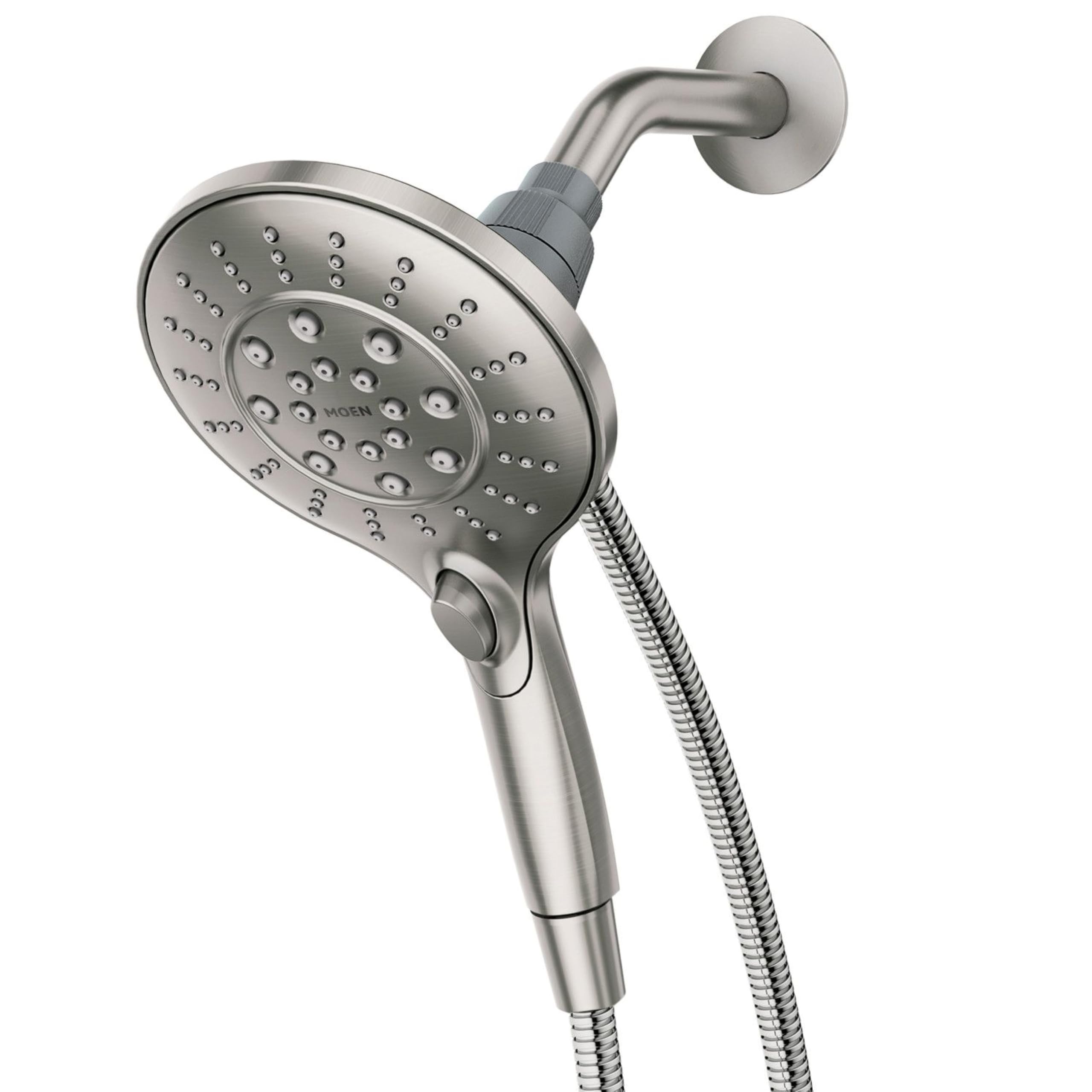 Moen 26112Srn Engage Magnetix Six-Function 5.5-Inch Handheld Showerhead With Magnetic Docking System, Spot Resist Brushed Nickel