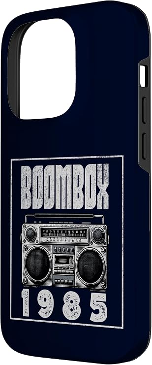 Boombox CD Player Cassette Audio AM FM Radio 1985 Birthday Case for iPhone 14 Pro