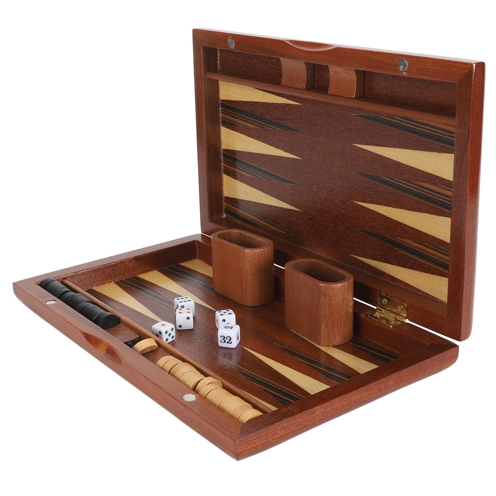Keenso Zestaw do Gier Szachowych Drewniana Szachownica Składana Tablica Magnetyczna z Orzecha Włoskiego 34 X 28 X 2 Cm Przenośna pamięć Masowa dla Dorosłych Dzieci Home Trip Classroom