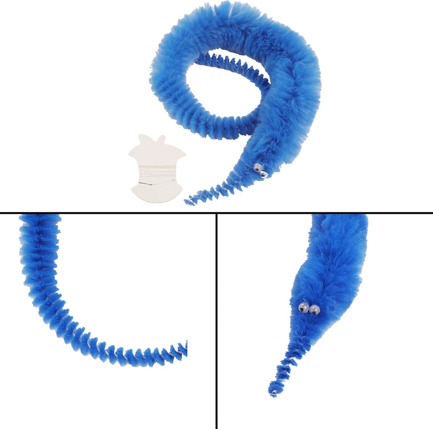 ONEST 100 Pieces Magic Worm Toys Wiggly Twisty Fuzzy Worm Toys Carnival Party Favors, 25 Colors