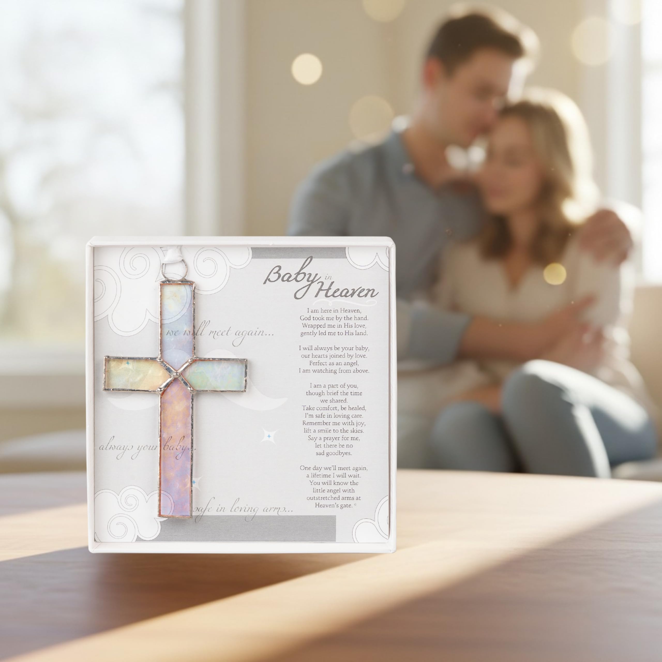 Amazon.com: Baby in Heaven Clear Mosaic Handmade Glass Cross