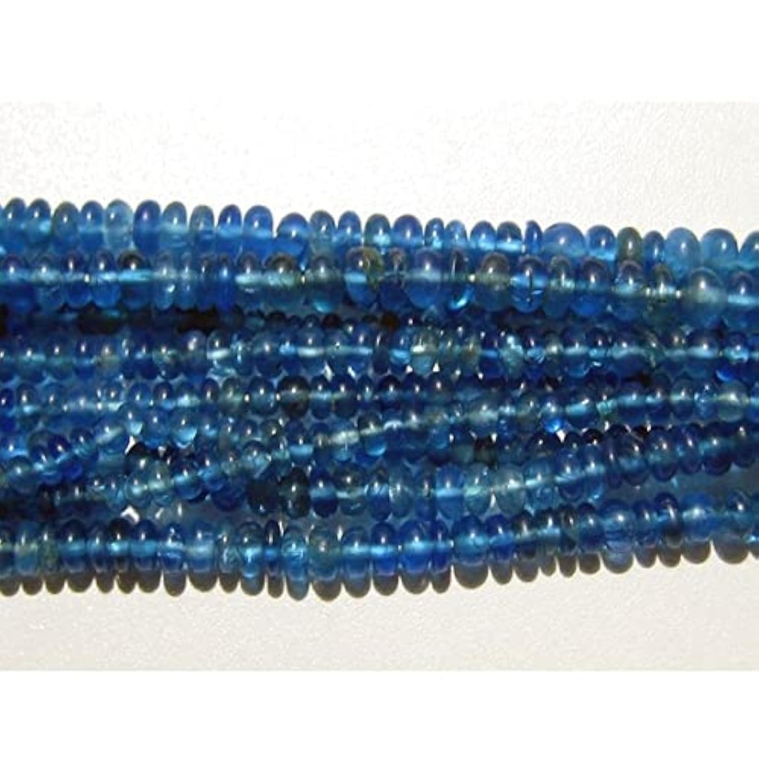 Apatite bleue plain rondelles 3mm perles naturelles pour fabrication de bijoux DIY fil 14''