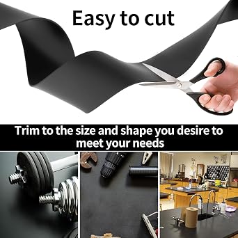 Neoprene Rubber Sheet, 100mm(W) x 3mm(T) x 3M(L) Solid Rubber Strip for DIY Gasket, Sealing Padding, Doors, Windows, Floor Protection & Reduce Vibration Mat
