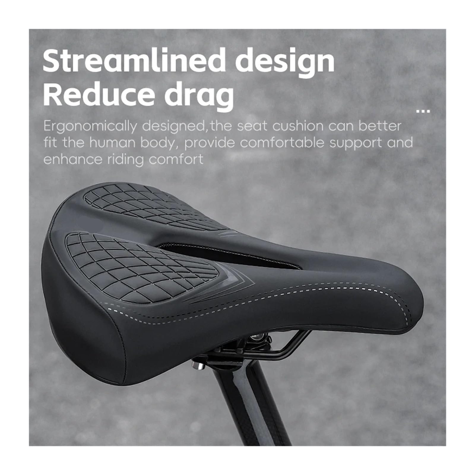 Sillín de bicicleta cómodo a prueba de golpes para bicicleta MTB Road Hollow Transpirable Mountain Cycling Cushion