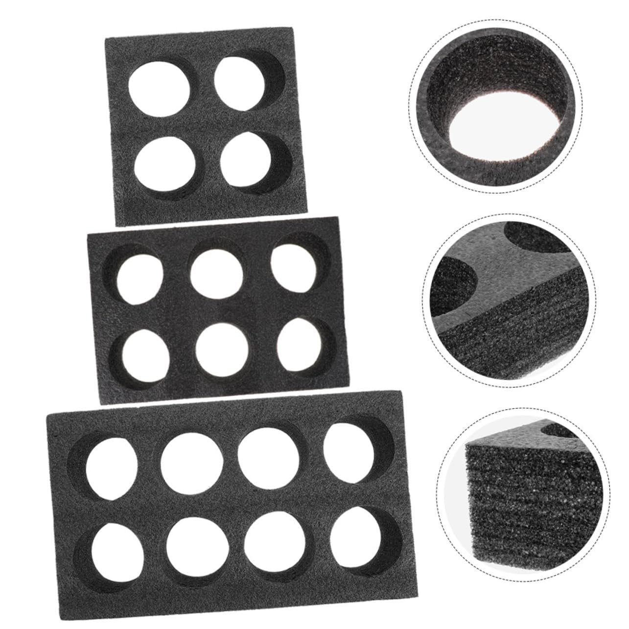 STOBAZA 3Pcs Cold Drinks Holder Trays Portable Beverage Packing Racks for Milk Tea Coffee Ice Premium Pearl Material for Stable Placement for Outdoor Use