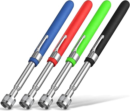 Geiserailie 4 herramientas telescópicas de recogida de imanes extensibles, herramienta de recogida magnética, regalos prácticos para hombres, papá,
