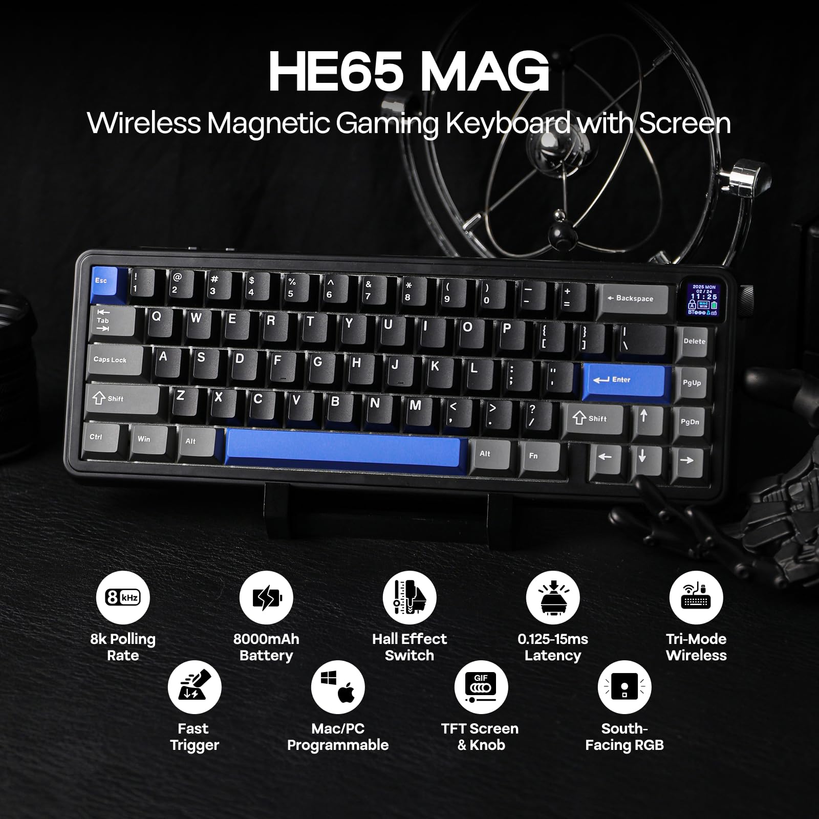 EPOMAKER HE65 MAG キーボード 本体 Amazon.com: EPOMAKER HE65 Mag Wireless Magnetic Keyboard