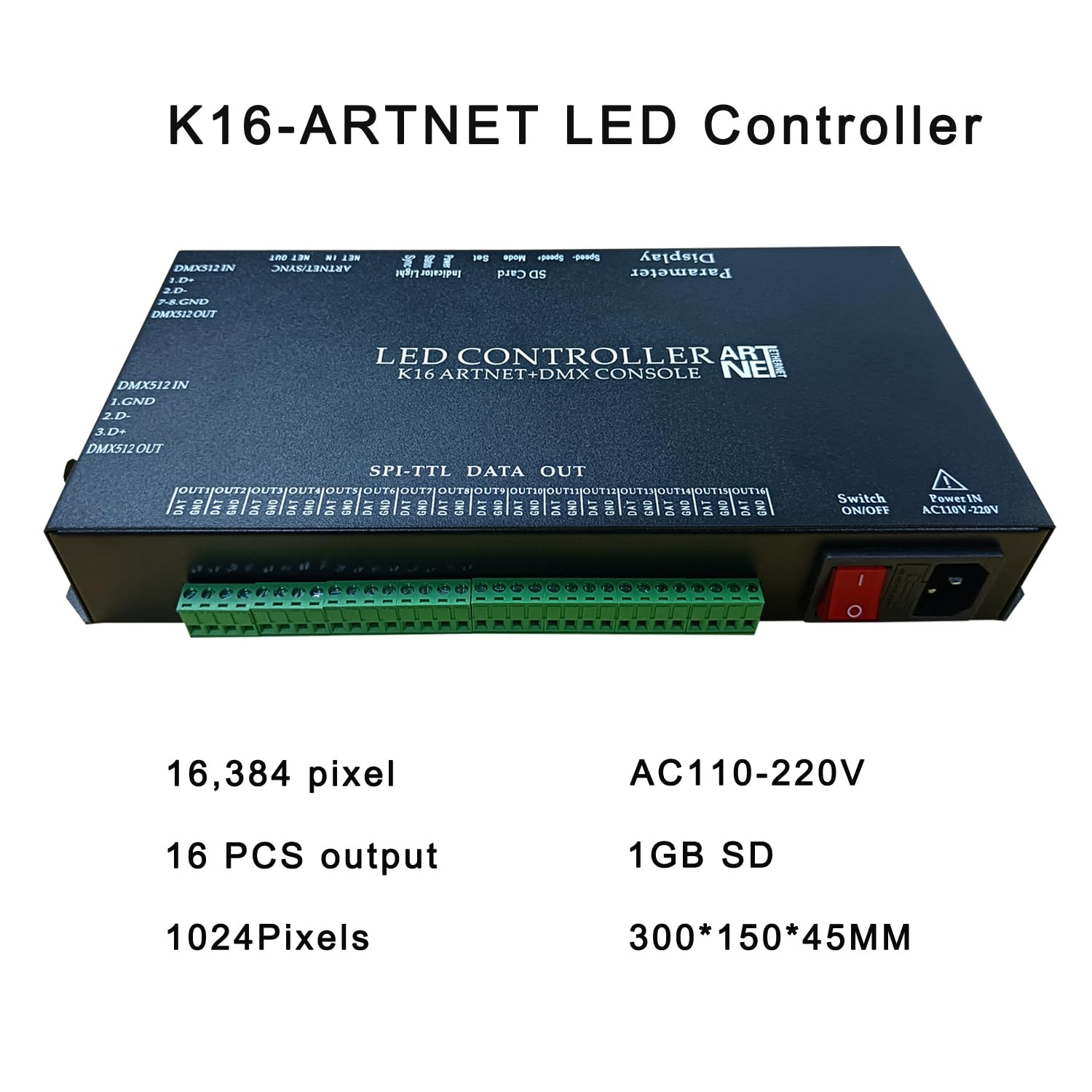 Amazon.com: MANDSARY Led Controller Addressable, 16 Ports