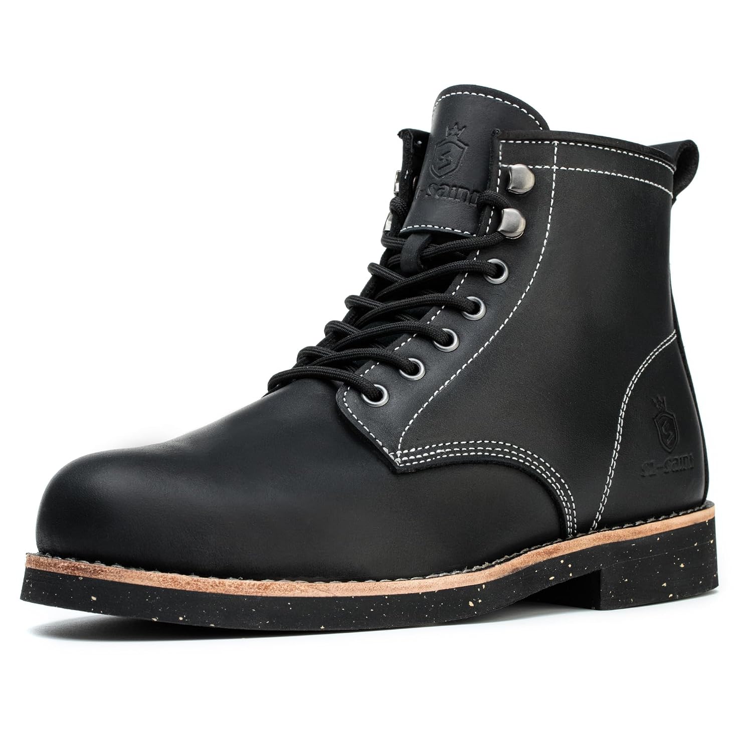 SL-Saint Men Handmade Soft Toe Classic Boots Waterproof-Cowhide/Wool Fashion Comfortable Shoes - Review, Price and Buying Guide