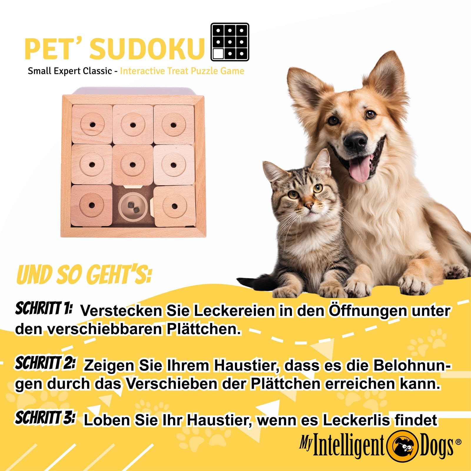 Interaktives Hundespielzeug Intelligenz, Hundepuzzle - Intelligenzspielzeug für Hunde Mentalen Auslastung - Interaktives Spielzeug Hund, Denkspiele für Hunde Sudoku S Expert