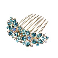 Vista 12 de Peine de pelo con incrustaciones de diamantes de imitación para mujer, accesorio de pasador de horquilla, también regalo perfecto para el día