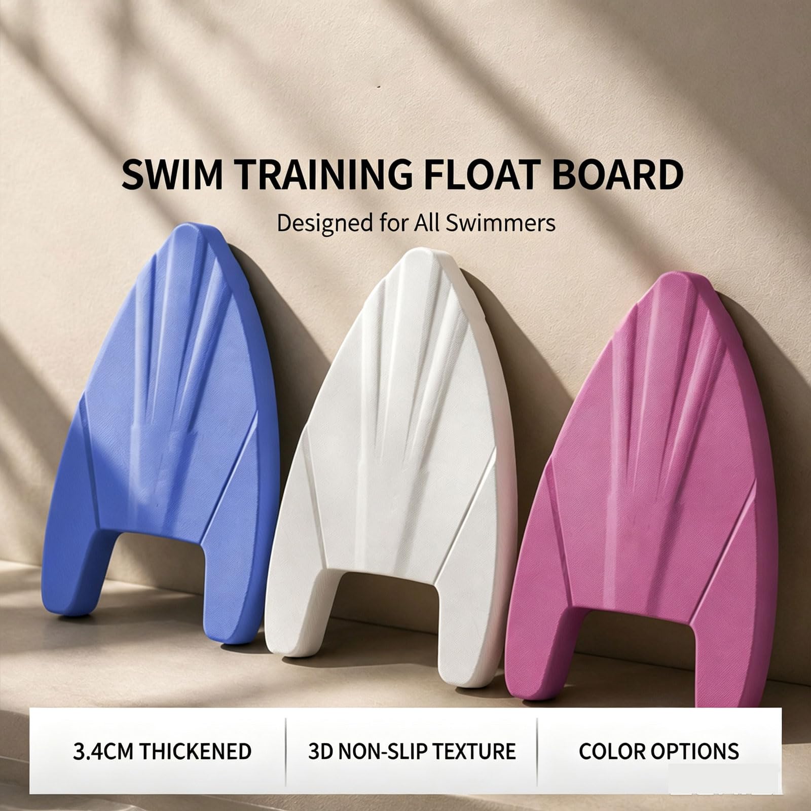 2 Pezzi Tavola da nuoto unisex Galleggiante di Nuoto in schiuma EVA Kickboard da Nuoto con Manico Alta galleggiabilità Accessori Nuoto Allenamento per principianti ed esperti,piscina e mare