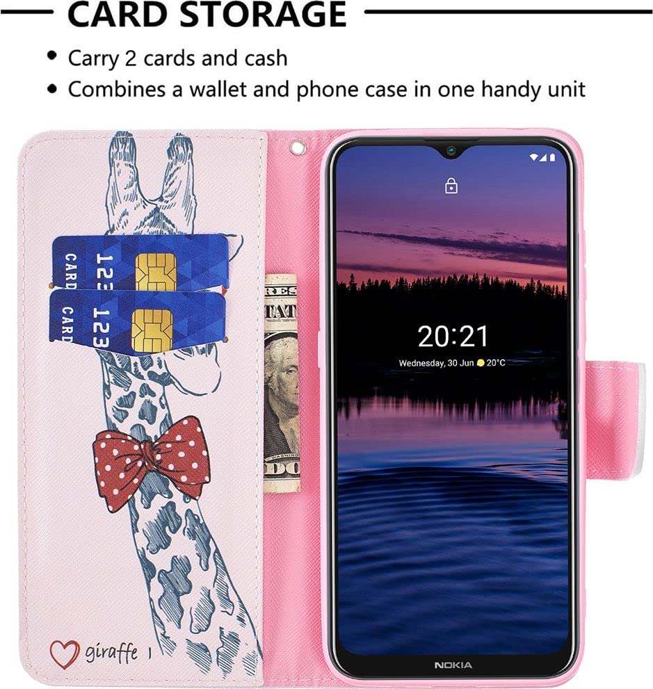 Mobigear Design Bookcase voor Nokia G10 - Giraffe - Afbeelding 5