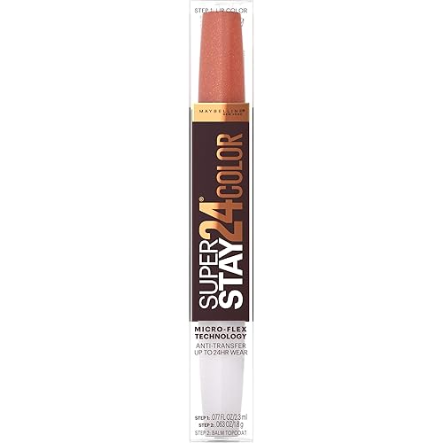 Miniatura 3 de MAYBELLINE SuperStay 24 - Lápiz labial líquido de 2pasos, edición café, color avellana (Hushed Hazelnut)