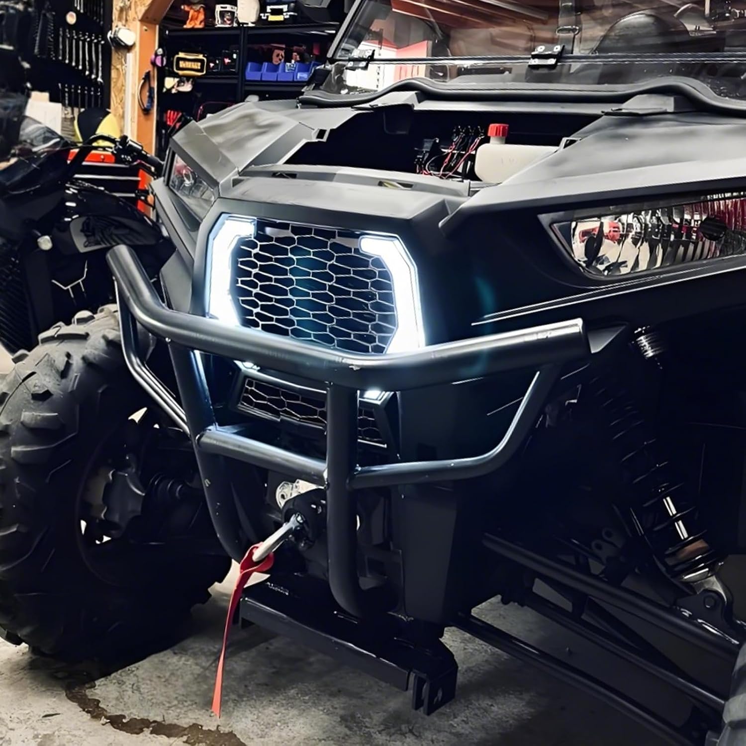 LED Grille Accent Lights Turn Signal Daytime Running Lights Fit for Polaris RZR XP 1000 XP4 1000 2014-2018,RZR900 RZR-4 900 2015-2020 Clear