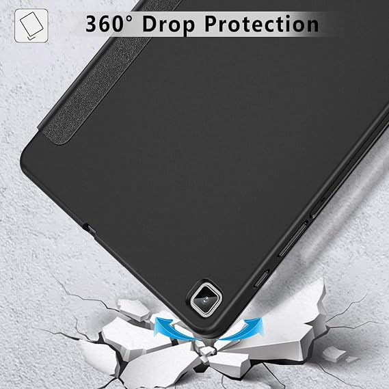 ZtotopCases for Galaxy Tab S6 Lite 10.4 inch Case 2024/2022/2020 with Pen Holder, Auto Wake/Sleep, Trifold Stand Folio Cover for Samsung Galaxy S6 Lite Tablet (SM-P625/P620/P619/P615/P613/P610), Black