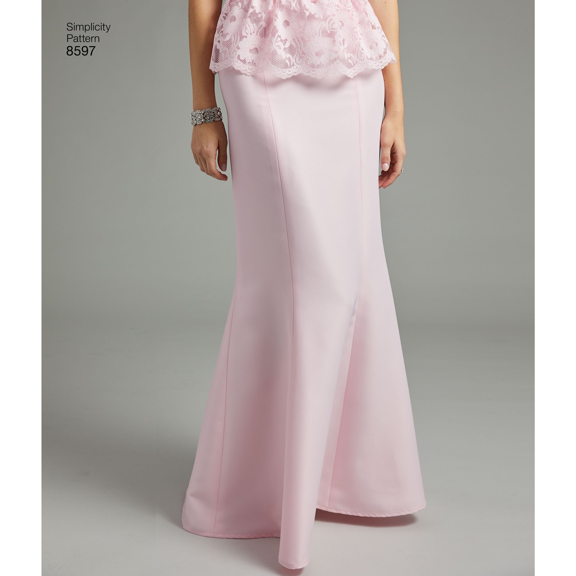 Simplicity 8597Pattern 8597 Jupes pour occasions spéciales pour femmes, papier, blanc, AA (36-38-40-42-44)