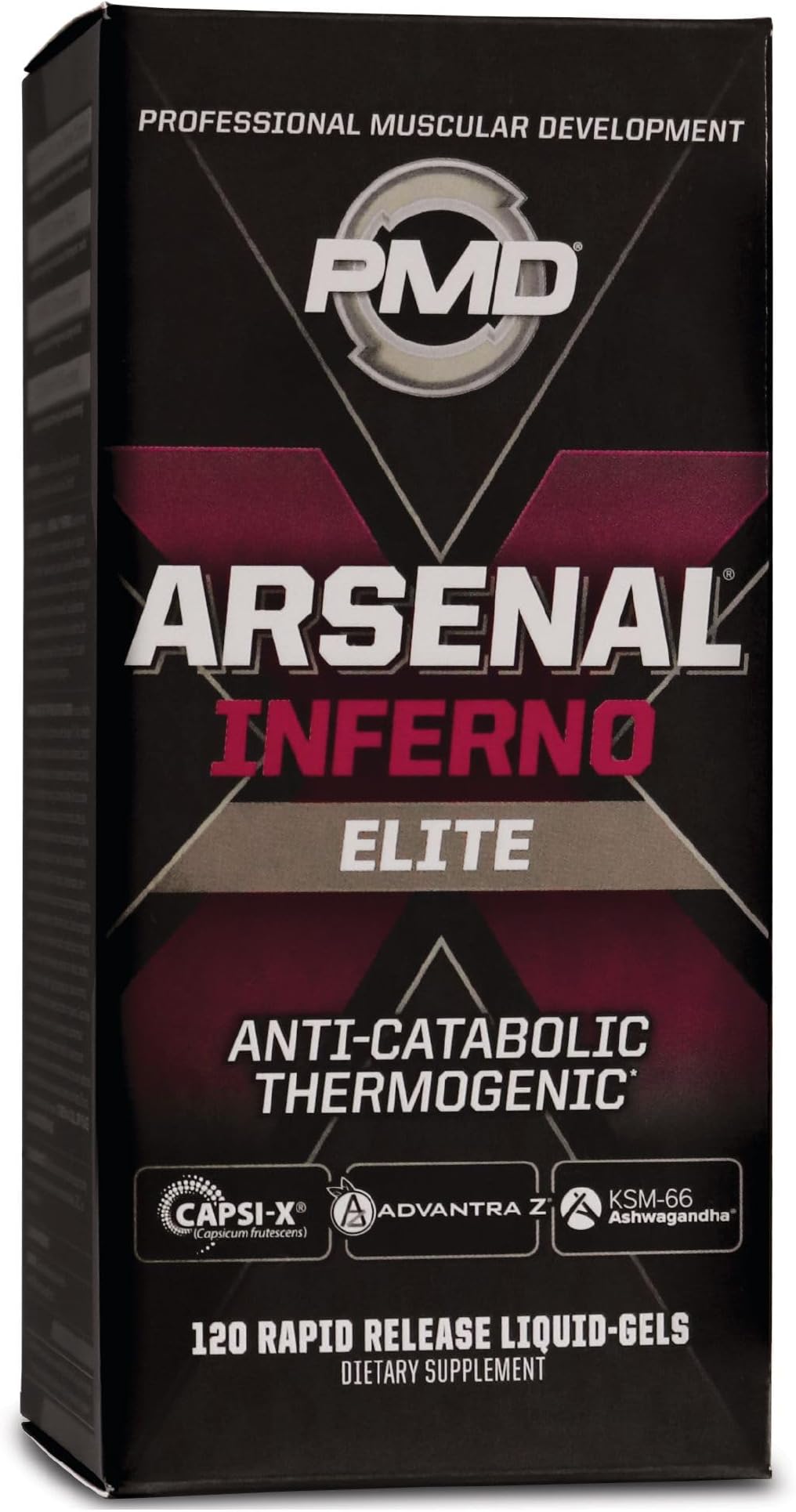 Sports Arsenal X Inferno Superior Fast-Acting Liquid Gel Thermogenic Dietary Supplement - Fat Burner and Muscle Maintenance - Increase Metabolism and Energy Booster - 120 Liquid Gels