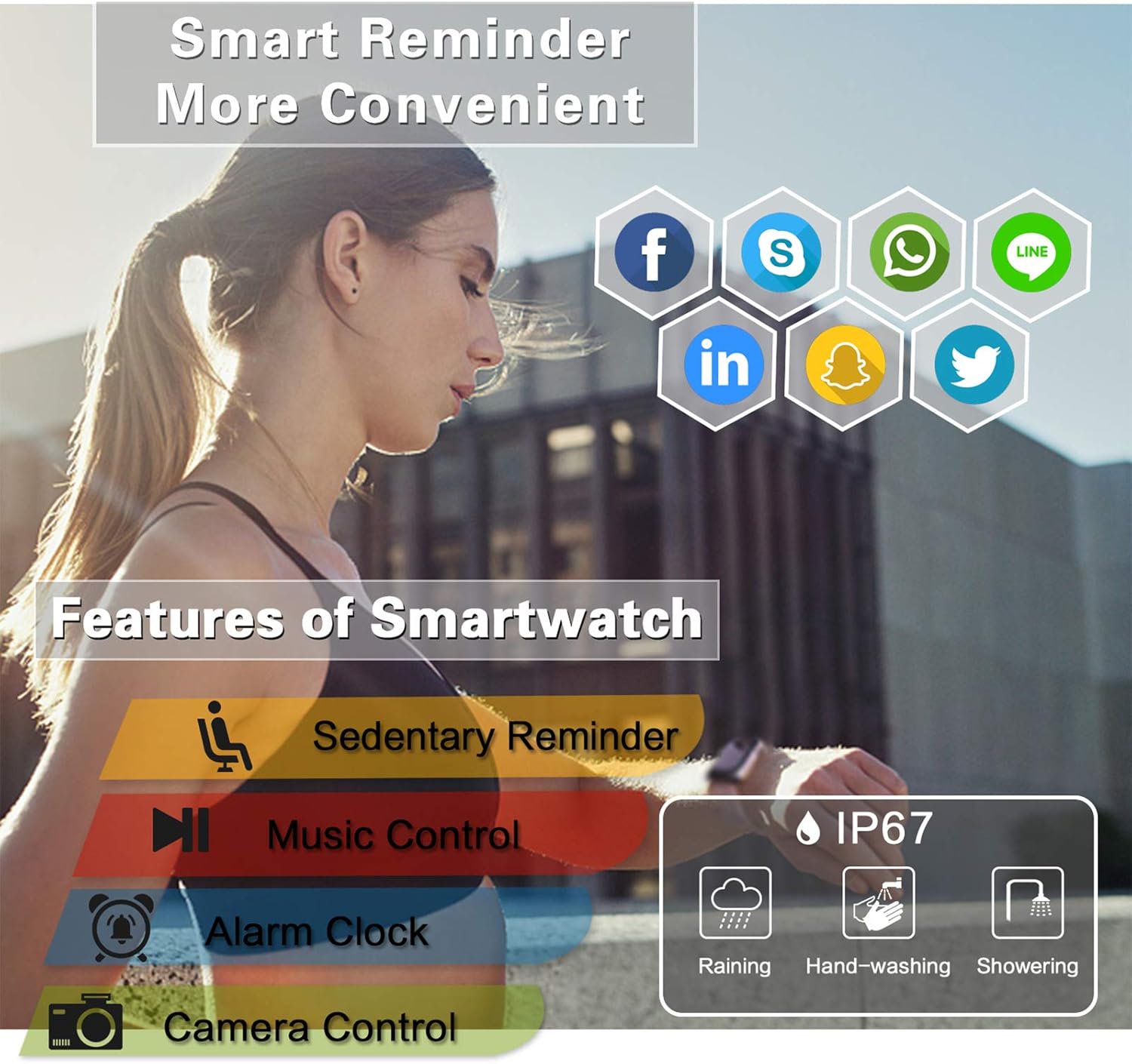 Blасk Frіdау 🔥 Fitness Tracker Watch Smart Watch for Android Phones Fitness Watches for Men Women Sports Activity Tracker Smartwatch Compatible with iOS with Pedometer with Heart Rate