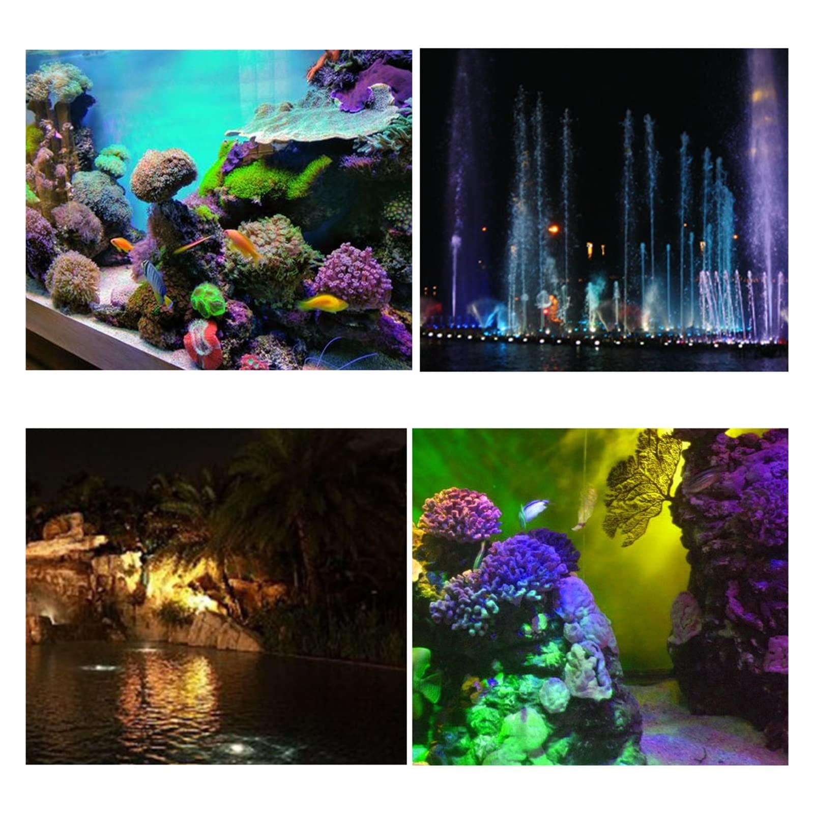 12V RGB LED Unterwasser Licht 36LED IP68 Wasserdichte Aquarium Flutlicht Schwimmbecken Brunnen Teich Tank for Landschaft decor Wasserdicht Sicher(2 Lights with Remote)