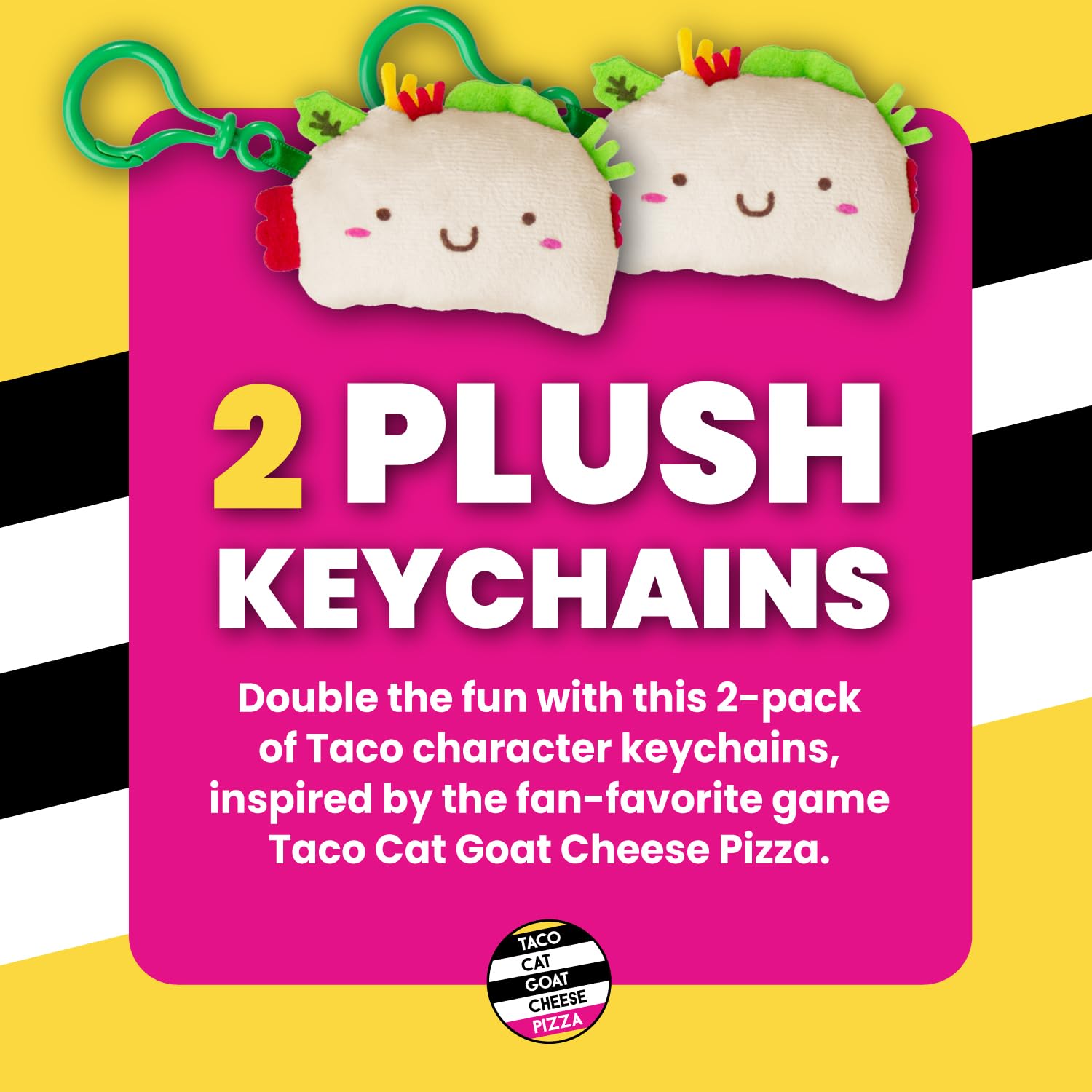 Amazon.com: Taco Cat Goat Cheese Pizza Plush Taco Keychain | Based