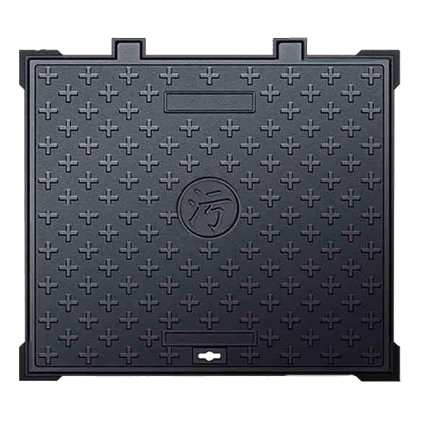GJMSSMY Cast Iron Manhole Cover, Metal Inspection Cover, Square Septic Tank Lid, 11 Ton Load Capacity, for Garden, Sidewalk, Driveway (16x24in)