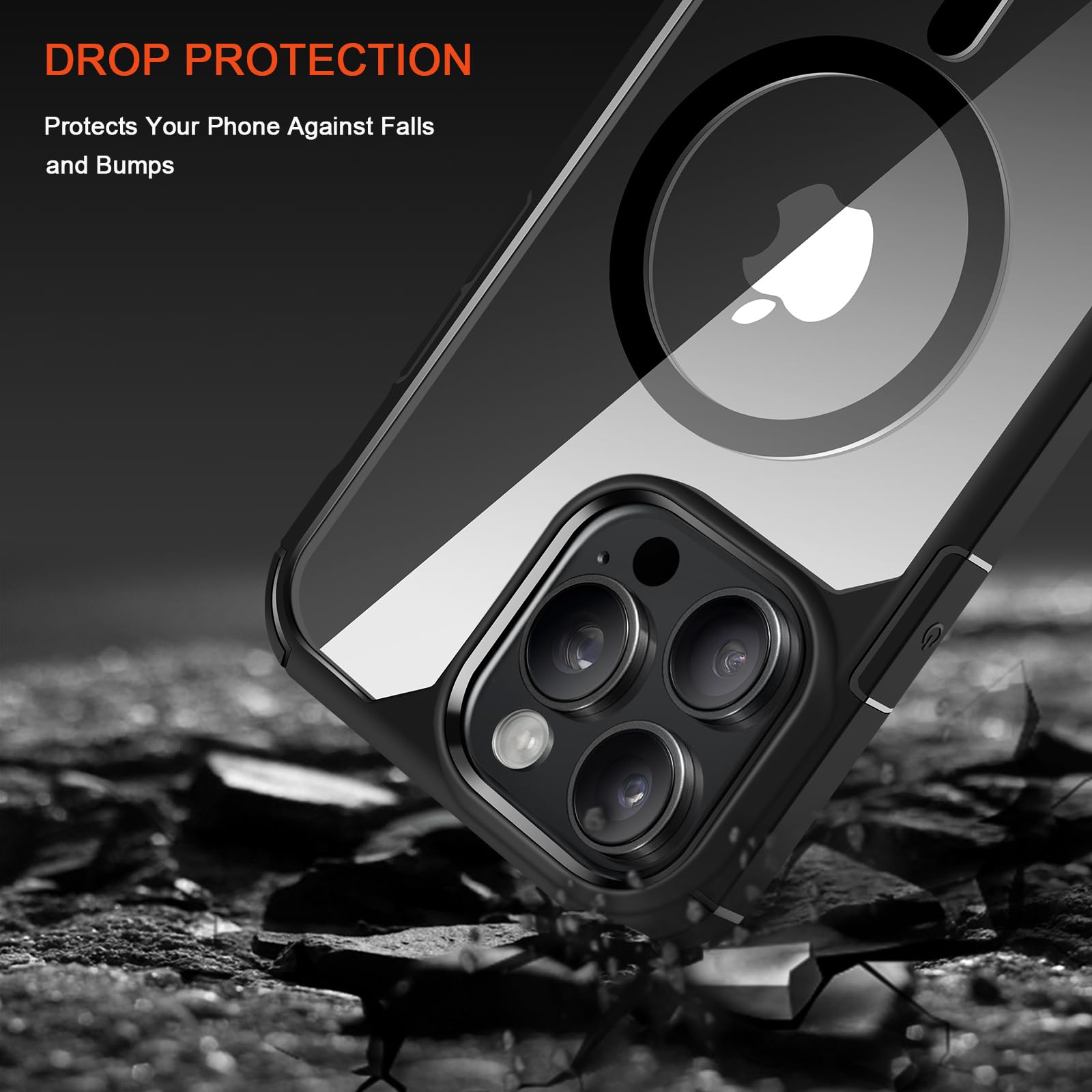 Custodia Magnetica TENDLIN Per IPhone 15 – Trasparente Antiurto Con MagSafe, Nero
