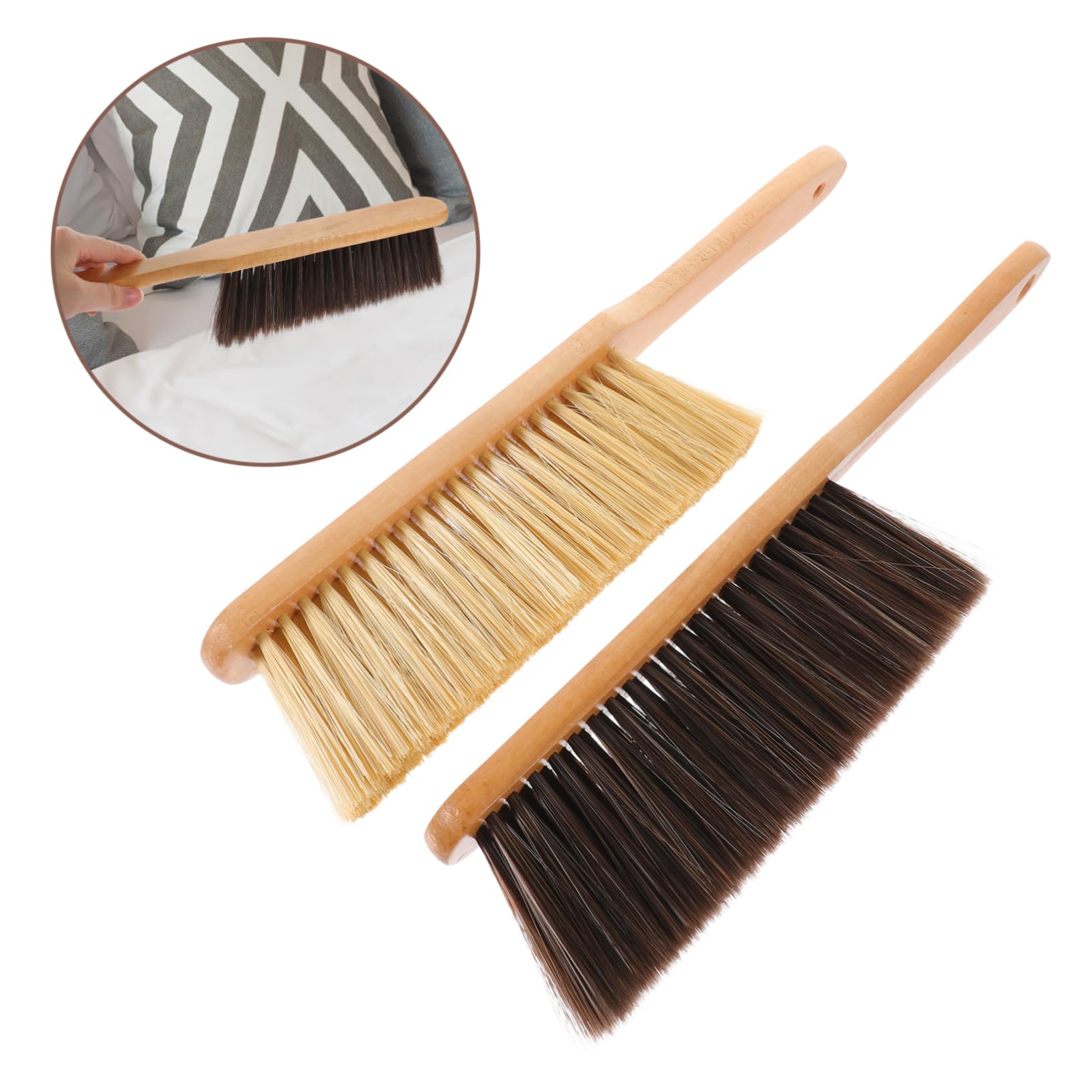 Cabilock 5 Sätze Holzreinigungsbürste Multifunktionale Bettreinigungsbürste Für Staubentfernung An Türen Und Fenstern Für Haushaltsreinigung 2 Stück * 5
