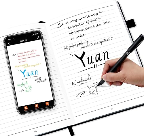 Bolígrafo inteligente y cuaderno, juego de escritura Smartpen, bolígrafos inteligentes digitales para tomar notas, sincronización en tiempo real