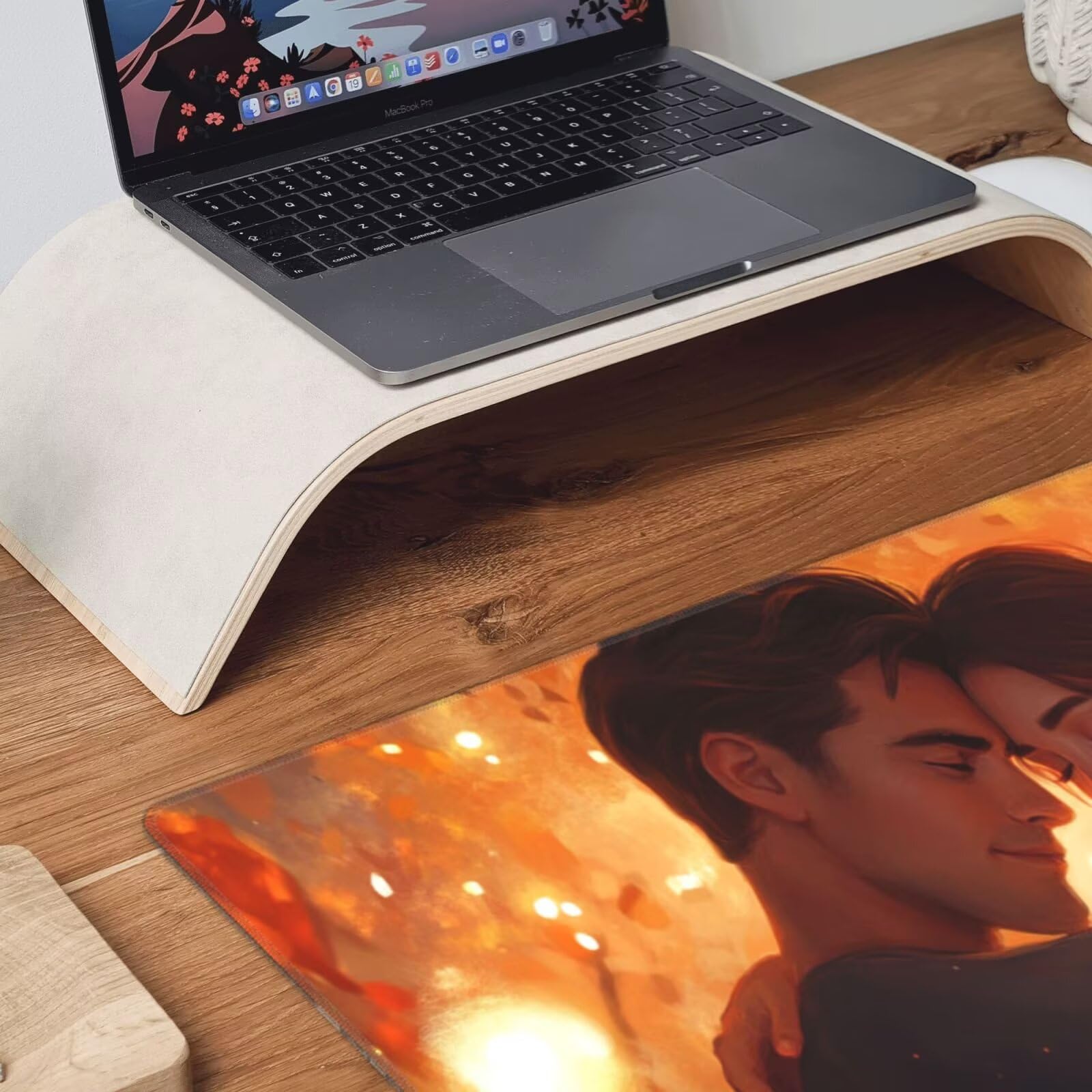 Żółta podkładka pod mysz XXL Para na biurko 1600 x 800 x 3 mm zmywalna podkładka do gier na laptopa, z antypoślizgową gumową podstawą do gier, PC, personelu biurowego Y845