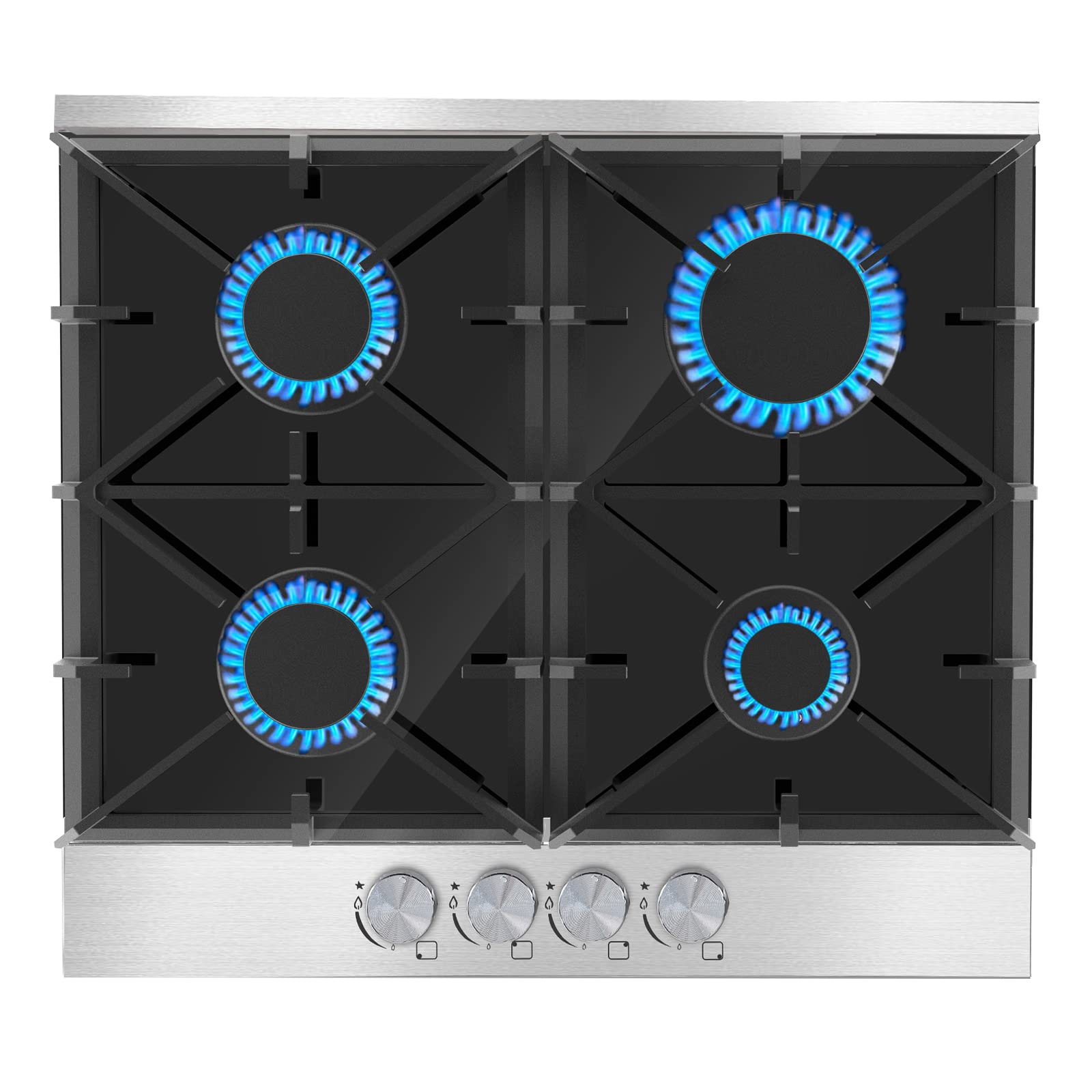 glass 4 burner gas stove