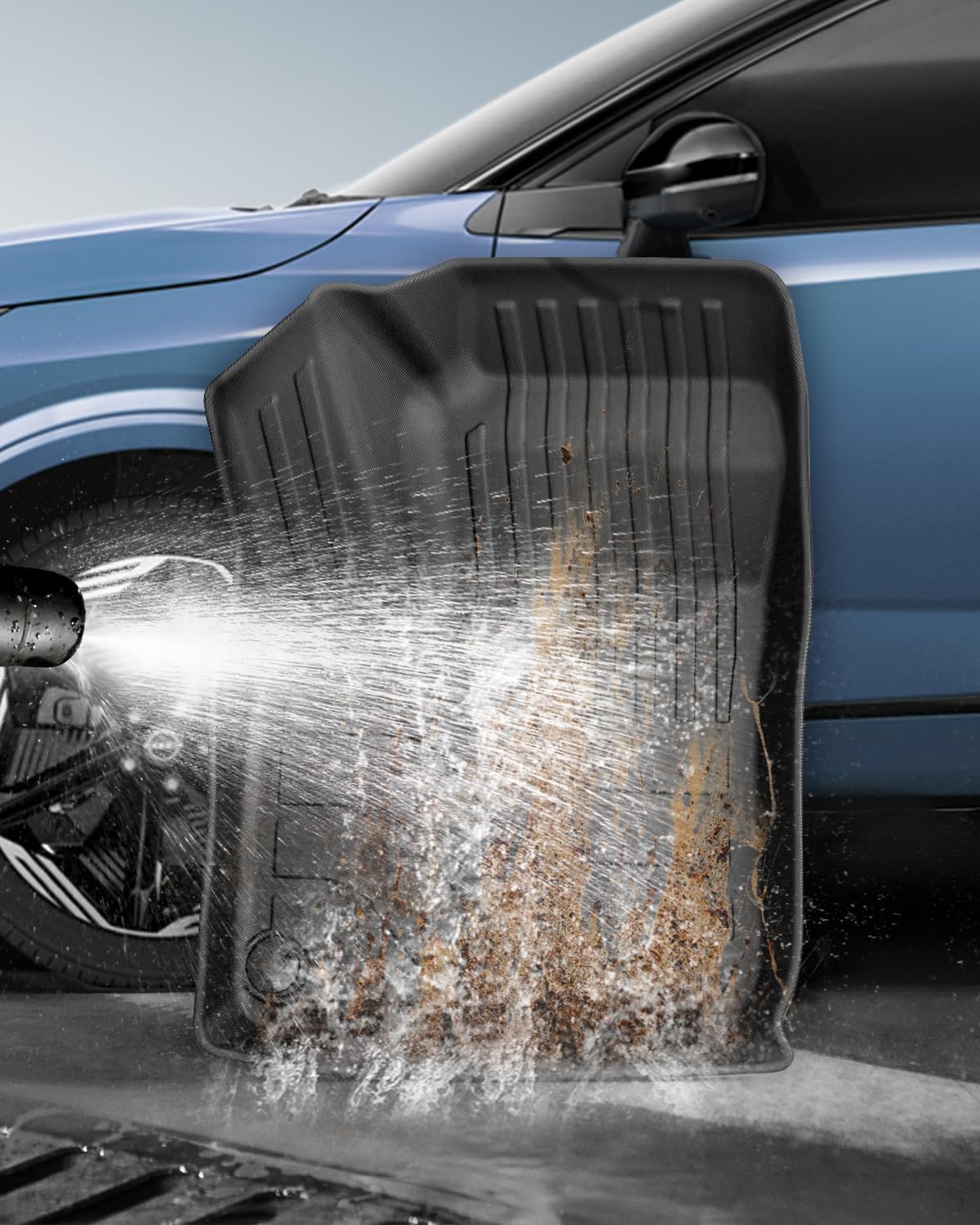 (3 Piezas) TPE Alfombras para Nissan Qashqai Mild Hybrid 2021-2026 | Alfombrillas Originales, Tapetes con Bordes Elevados, Accesorios Antideslizantes e Impermeables, NO para e-Power