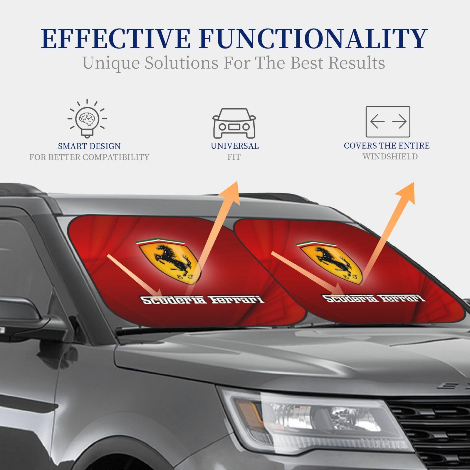 Amazon | フェラーリ (4) 車用サンシェード サンバイザー 日よけ