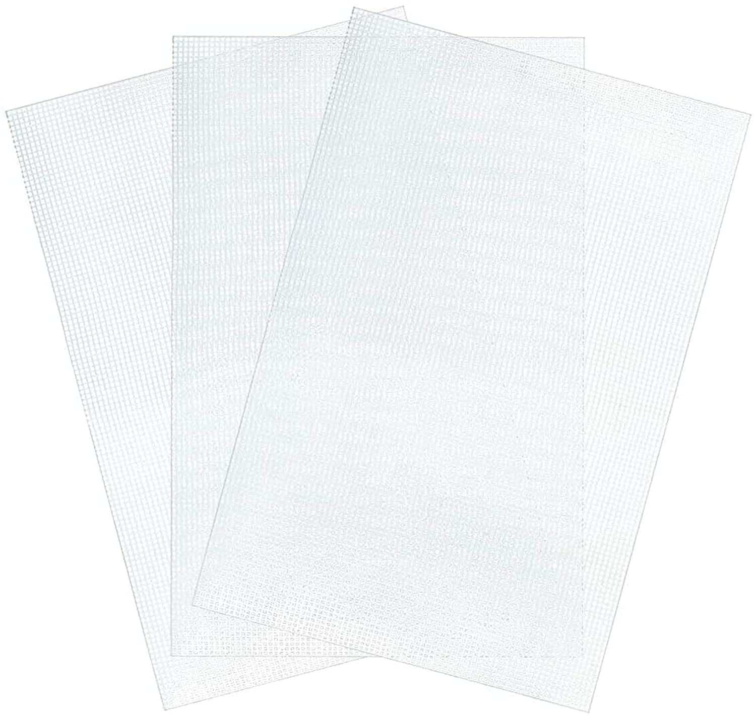 3 Pieces Big Size Mesh Plastic Canvas Sheets for Embroidery, Acrylic Yarn Crafting, Knit and Crochet Projects, 6 Count(19.6 X 13 inch)