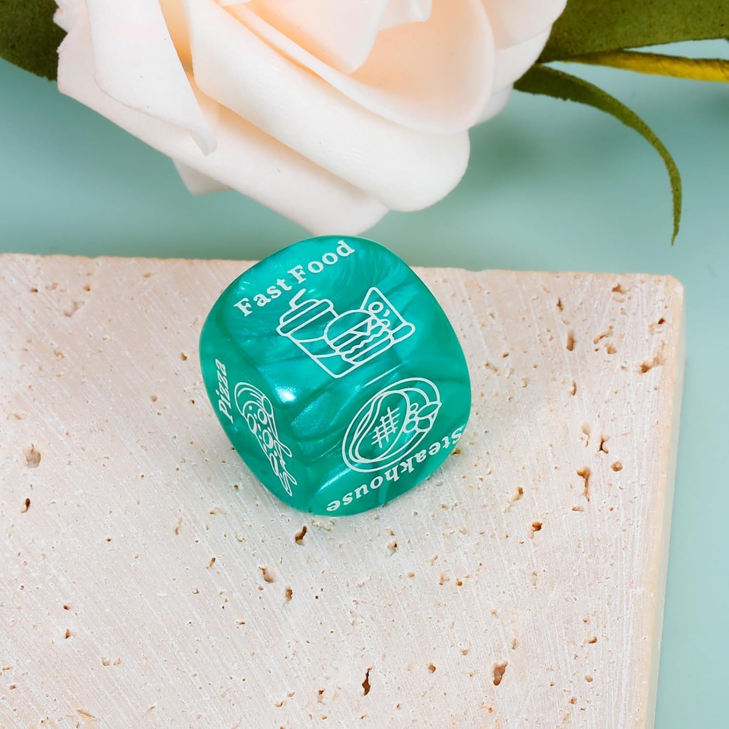 Husband Valentines Day Gifts - 5 Senses Gift for Him, His and Hers Gifts for Couples, Food Decision Dice, Date Night Gift Ideas for Couple, What to Eat for Dinner Dice, Bachelorette Party Games