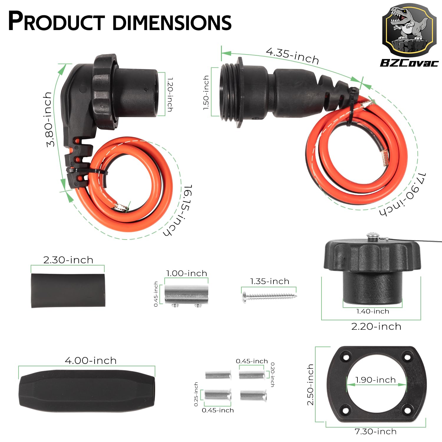 1865120 MKR-28 Trolling Motor Stecker und Buchse für Minn Kota, wasserdichte Dual-Halterung für Süß- und Salzwasseranwendungen, verstellbare Montage, kompatibel mit 1-10 AWG Draht