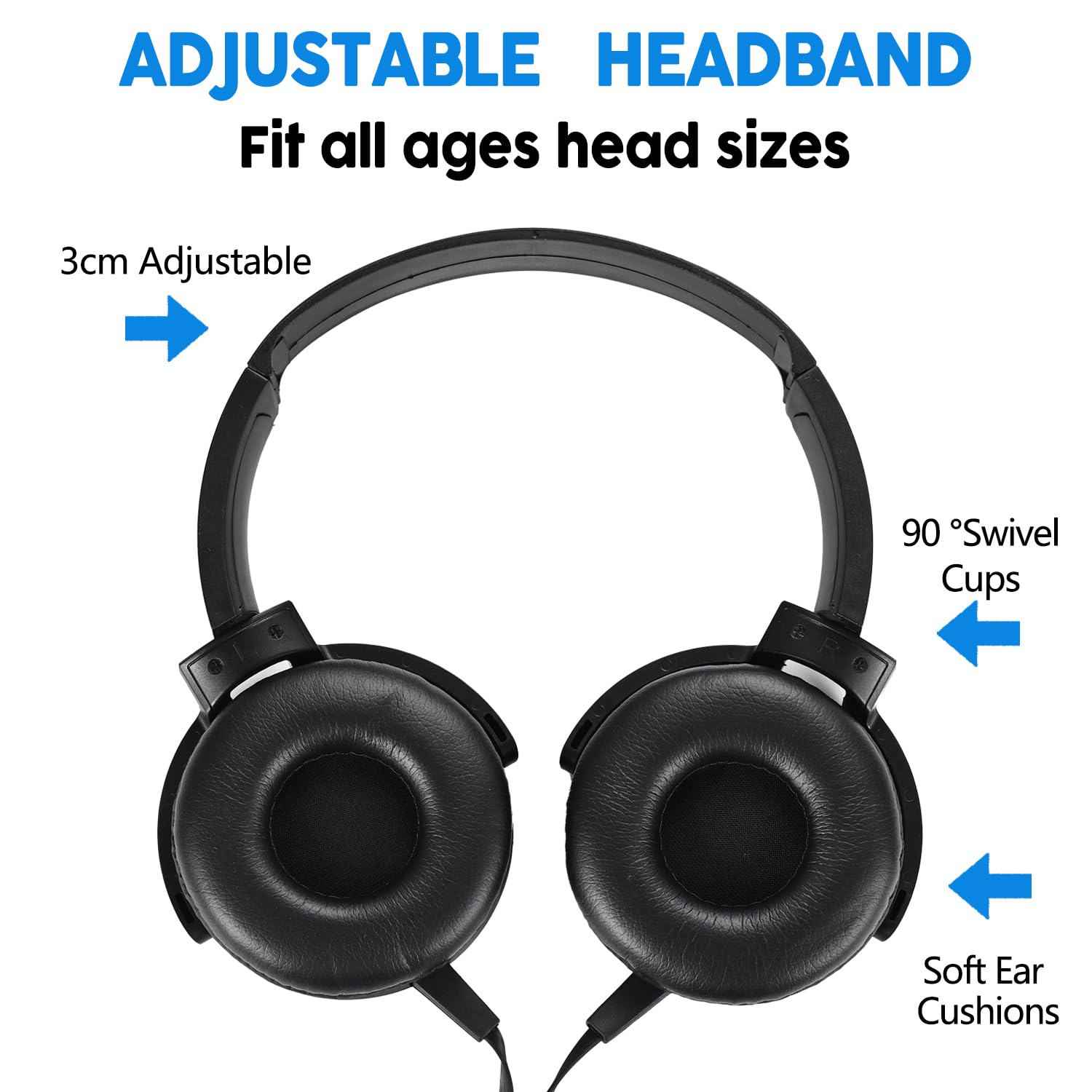 24 Pack Durable Wired Headphones for Classroom - Dettaglio
