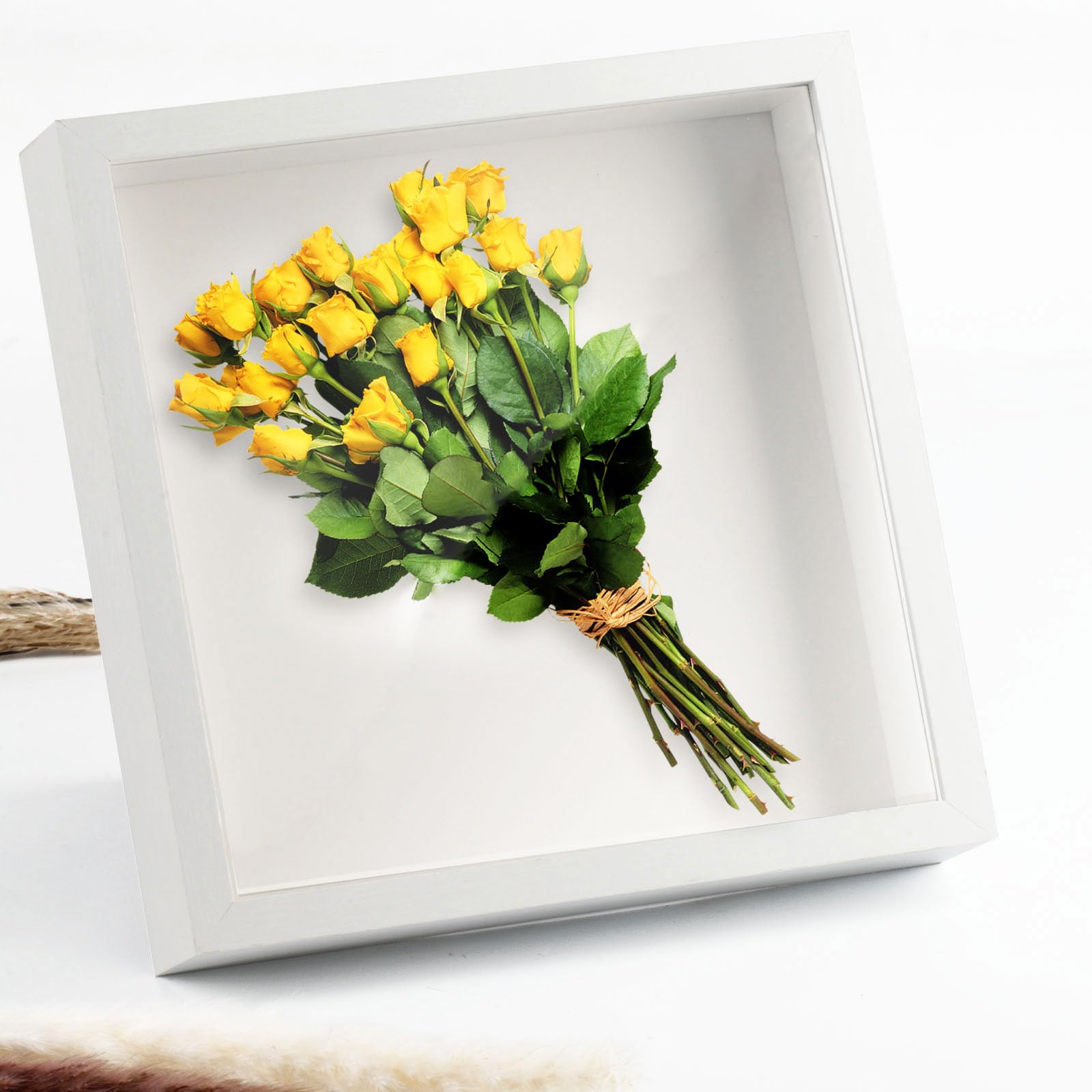 3 Cornici 3D Da Riempire – 20x20 Cm Profondità 3 Cm – Per Foto, Fiori Secchi, Ricordi Fai Da Te