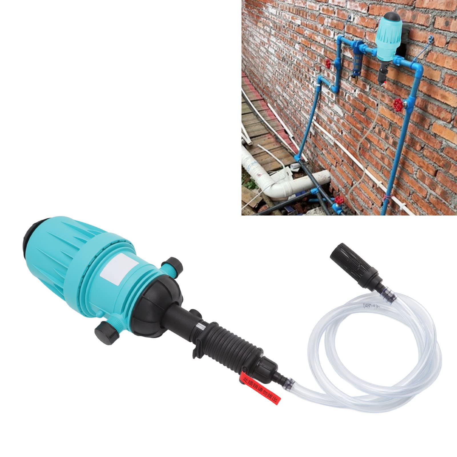 Bomba Proporcional G3/4 Interfaz Macho Inyector de Fertilizante Dosificador de Líquido Químico Fertilizante, Inyector de Fertilizante para Riego por Goteo (H2504 (0,4% a 4)