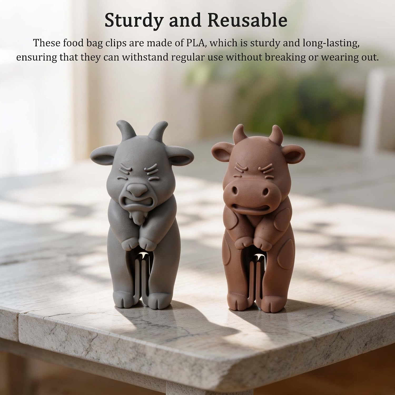 5 Pieces Farm Animal Bag Clips - Magnetic Food Sealing Clip image 5