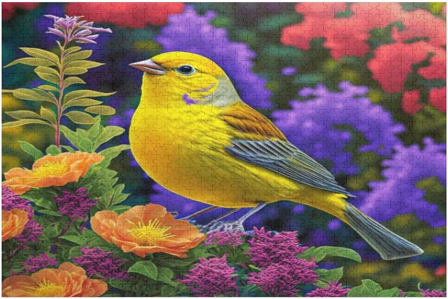 Birdie Wooden Jigsaw Puzzle for Adults 1000 Piece Puzzles for Kids Challenging Game （75×50cm）