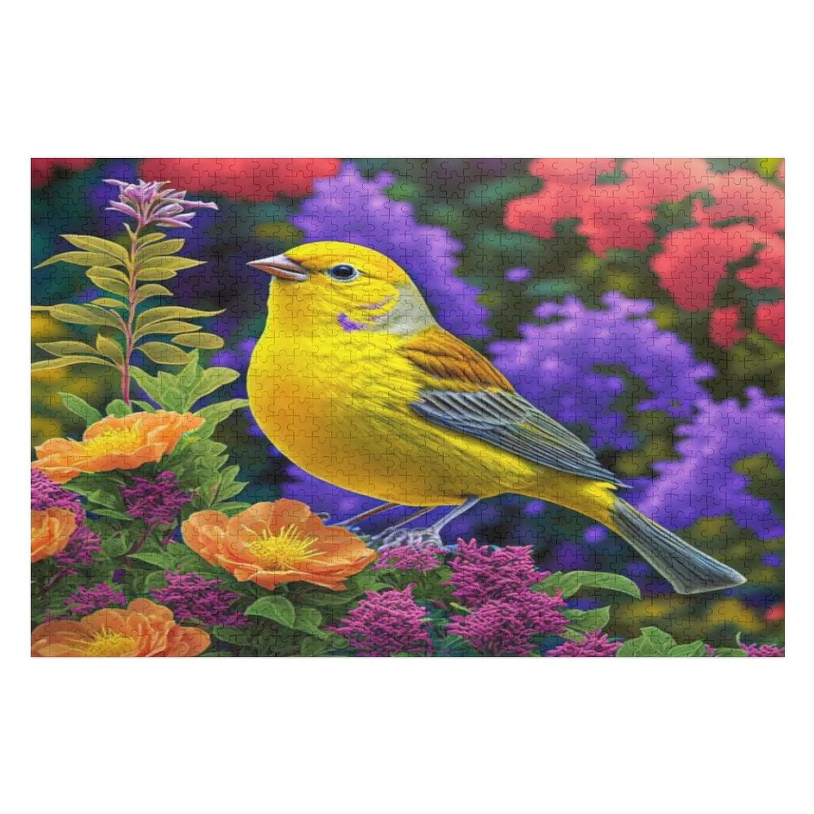 Birdie Wooden Jigsaw Puzzle for Adults 1000 Piece Puzzles for Kids Challenging Game （75×50cm）