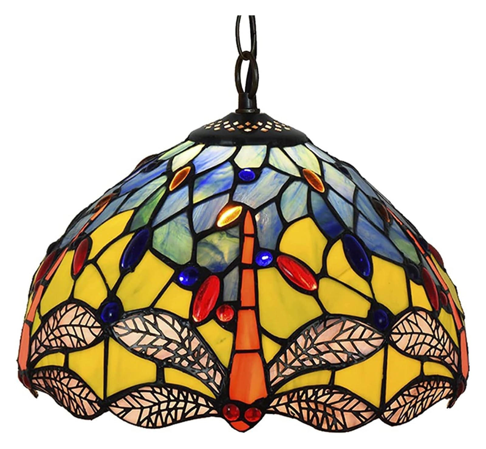 Lampe suspendue en verre libellule éclairage de conception salle à manger - 7