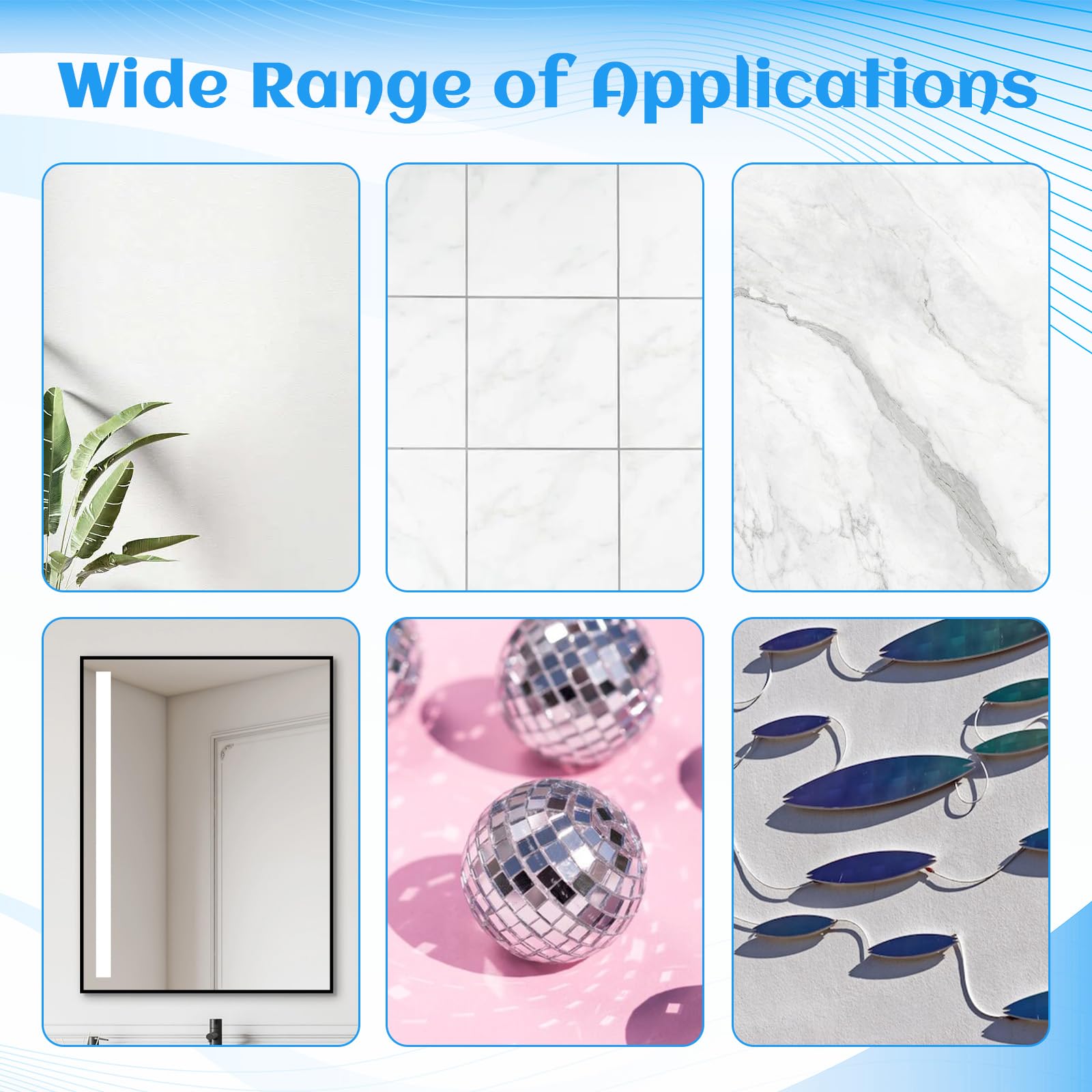 200Pcs Small Mirrors for Crafts, 4 Shapes Square Diamond Round Triangle Mirror DIY Mirror Mosaic Glass Pieces for Crafts Home Wall Art Disco Balls Crafts