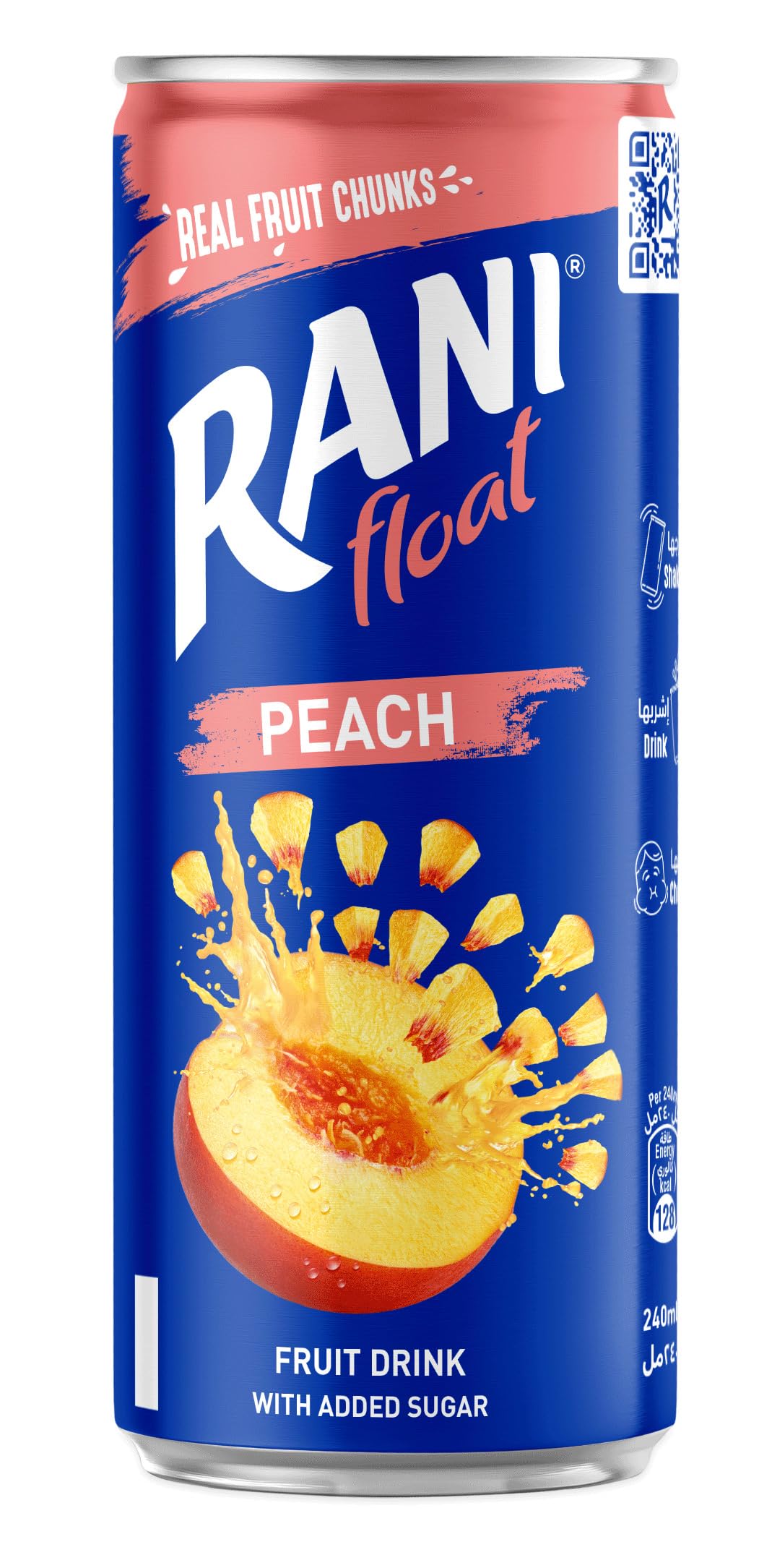 Rani Natural Peach Float Drink 240 ml (Pack of 24)